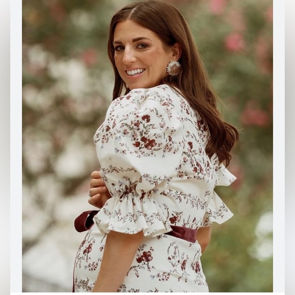 ANTONIO MELANI High Low Floral Dress with belt New with tag - Picture 2 of 7